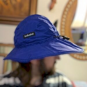 Kokotat Blue Waterproof Wide‎ Brim Sun Hat Outdoor Gear Approx 2000s Size L Y2K